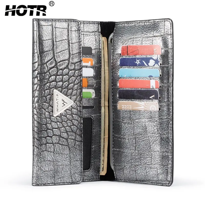 

Universal Flip Leather Wallet Case for iphone XR X XS Max 8 7 6 Plus 5S Crocodile Luxury PU Leather Case for Samung Cover for LG