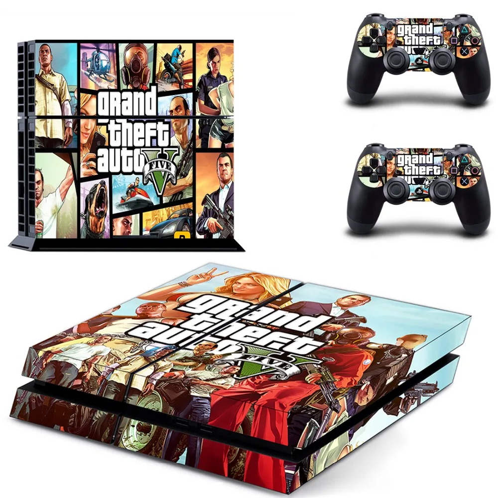 Grand Theft Auto V GTA5 PS4 наклейка на кожу Виниловая для Sony Playstation 4 консоль и 2 контроллера