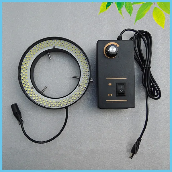 

81mm Large Inner Diameter LED Ring Lamp 156 PCS White Color Microscope Ring Light with Adapter for Microscope Illumination
