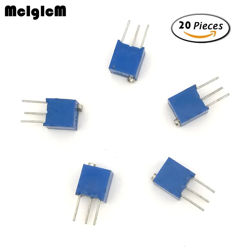 

20pcs 3266W 100 200 500 ohm 1K 2K 5K 10K 20K 50K 100K 200K 500K 1M ohm top adjustable precision potentiometer