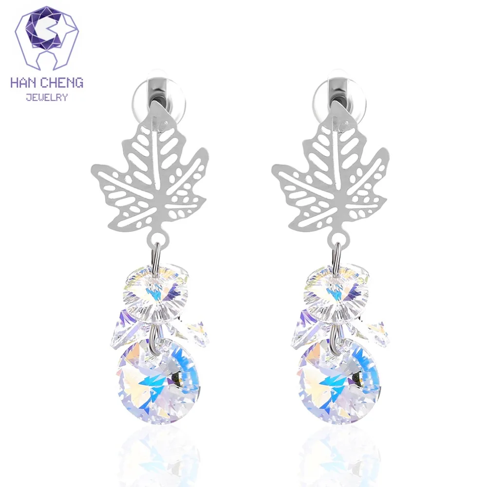 Boucles d`Oreilles Goutte Zirocon Crystal Brillant Grape de Raisin Cadeau