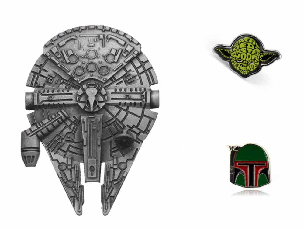 

Star Wars Stormtrooper Brooch Pin Star Wars Darth Vader Rebel Alliance Millennium Falcon Brooch Badge Lapel Pin Men