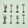 8pcs/lot Miniature Traffic Signs Railroad Scene ABS Plastic Vehicle Toys Railway Train Layout for Diorama 5