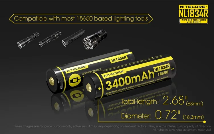 NITECORE встроенный USB порт зарядки NL1829RLTP 5A 2900 мАч 18650 морозостойкий литий-ионный аккумулятор низкая температура-40C