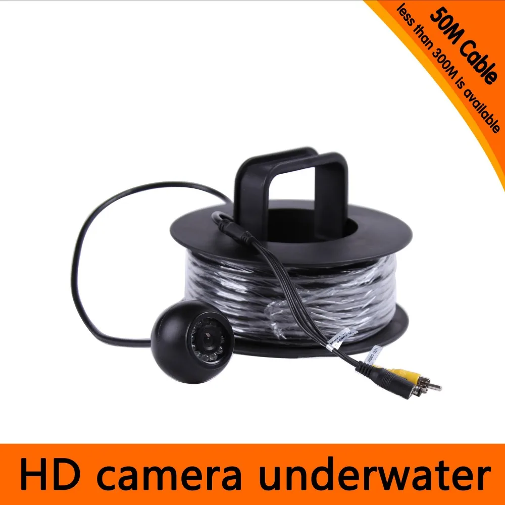Free Shipping 50Meters Depth Underwater Camera with 12PCS white LEDS Leds Adjustable for Fish Finder Diving