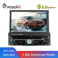 Podofo 10,1 "1 din Android мультимедийный плеер Wi Fi автомобиля Радио Стерео gps навигации Авто универсальный CD/DVD FM AM USB