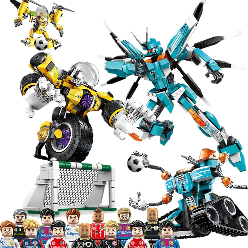 

Future Warrior Football Player MOSCOW team Gundam Robot Building Blocks Sets Bricks Model Kids Toys Compatible Legoings