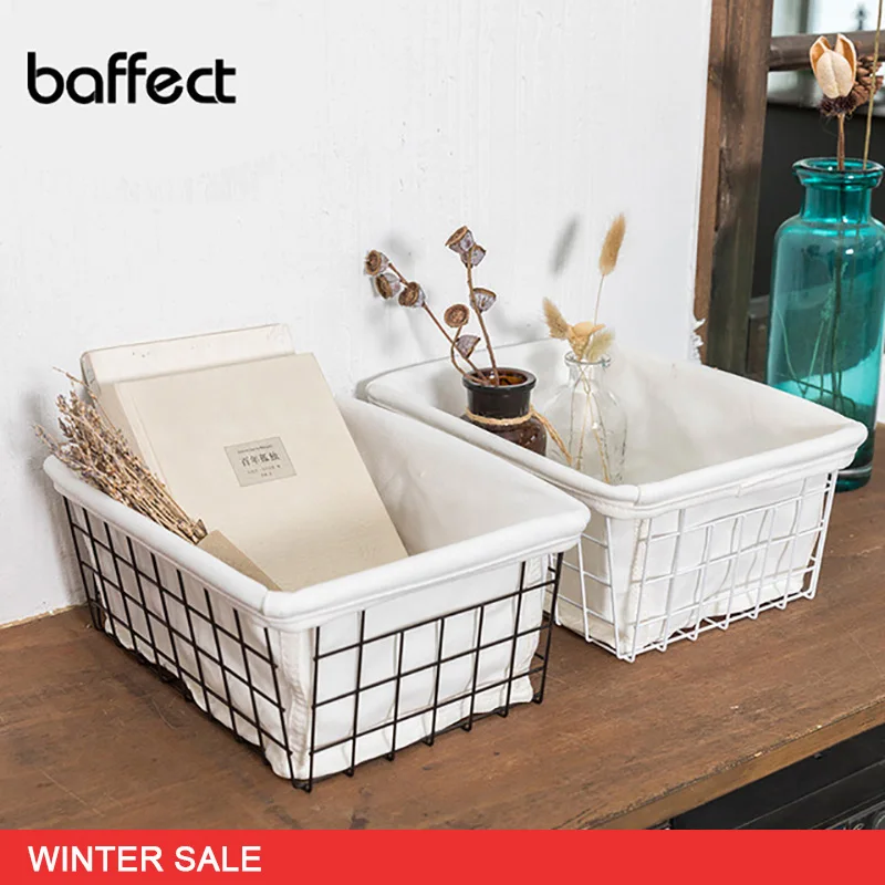 

Multi-functional Hollow Iron Wired Basket, Storage Baskets Metal Basket With/Without Interlining Bathroom Kitchen Organizer