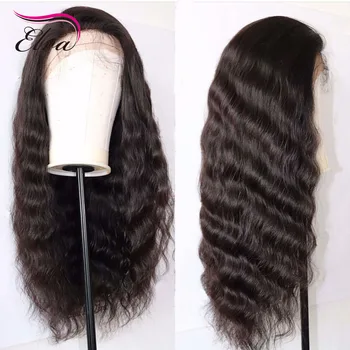

Elva 180% Density Full Lace Human Hair Wigs With Baby Hair Pre Plucked Brazilian Remy Hair Wig Bleached Knots for Black women