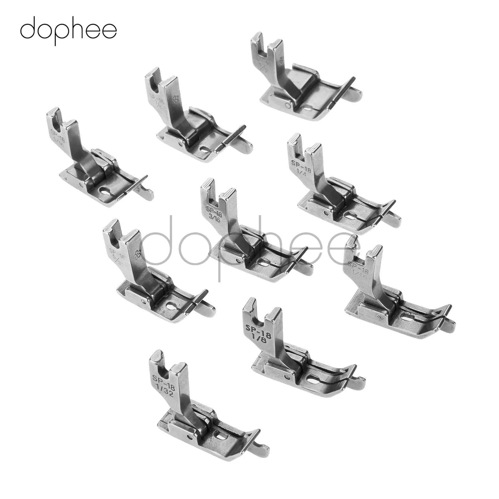 

dophee 1pcs Practical Presser Foot Flatcar Unilateral Steel-Sided Zipper Foot SP18 Different Sizes