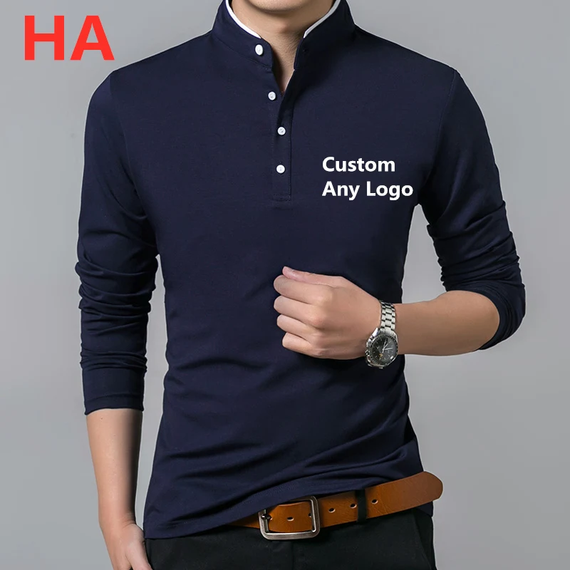 HA Любой пользовательский логотип свитер мужской пуловер с длинными рукавами мужской свитер с v-образным вырезом Топ свободный однотонный крой вязаный стиль Одежда
