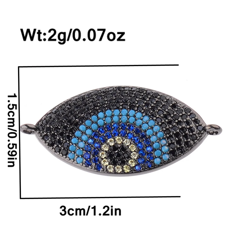 Коннектор для женщин Micro Pave индейка кубический Фианит сглаза сделай сам браслет