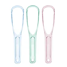 Пластиковая щетка для очистки языка гигиена полости рта скребок для чистки языка уход за полостью рта для взрослых случайный цвет