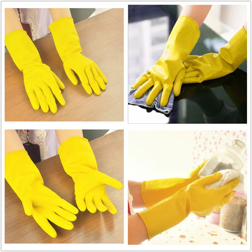 1Pcs Dishwashing Rubber Gloves Household Waterproof Laundry Housework