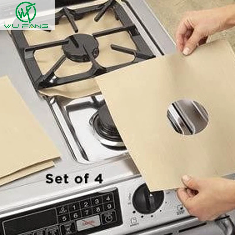 Stovetop Reusable Aluminum Foil Gas Stove Protectors Cover/Liner