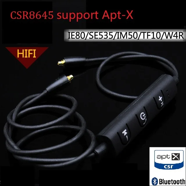 

Upgrade Bluetooth 4.2 Apt-x Aptx Cable for MMCX Shure Se535 Ie80 IM50 Im70 TF10 0.75 W4R 0.78 ZST ZS3 Earphone