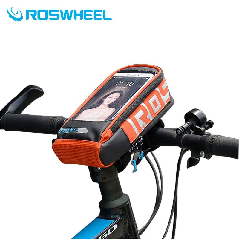 ROSWHEEL Bicycle Bag Touch Screen Phone Bag Raincoat TPU Bags Handlebar