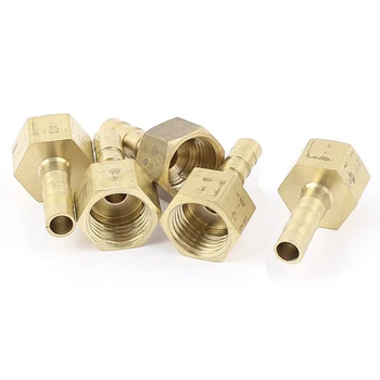 

5Pcs Brass 6mm Hose Barb 1/4 inch BSP Female Thread Quick Joint Connector