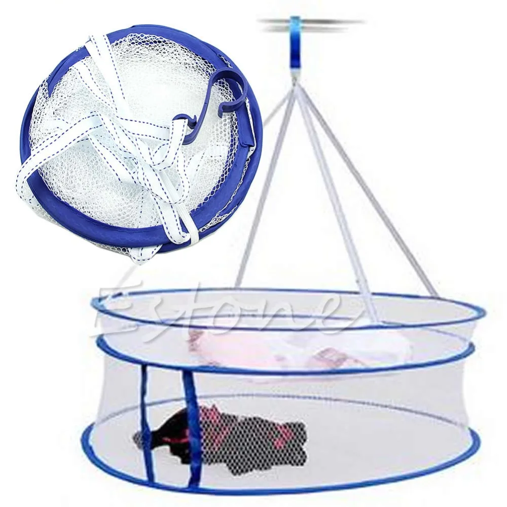 Drying Rack Folding Hanging Clothes Laundry Sweater Basket Dryer 2