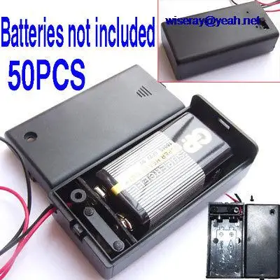 

DHL/EMS 50PCS ON OFF DC 9V Battery Box Screw Fixed Cables-A8