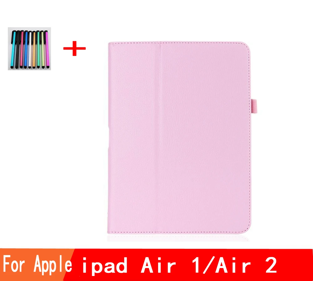 Розовый Для apple для ipad mini 1 2 3 4 pro 11 чехол Авто Флип личи из искусственной кожи чехол для ipad 2, 3, 4 Air 1 Air 2 держатель Чехол-книжка - Цвет: Розовый