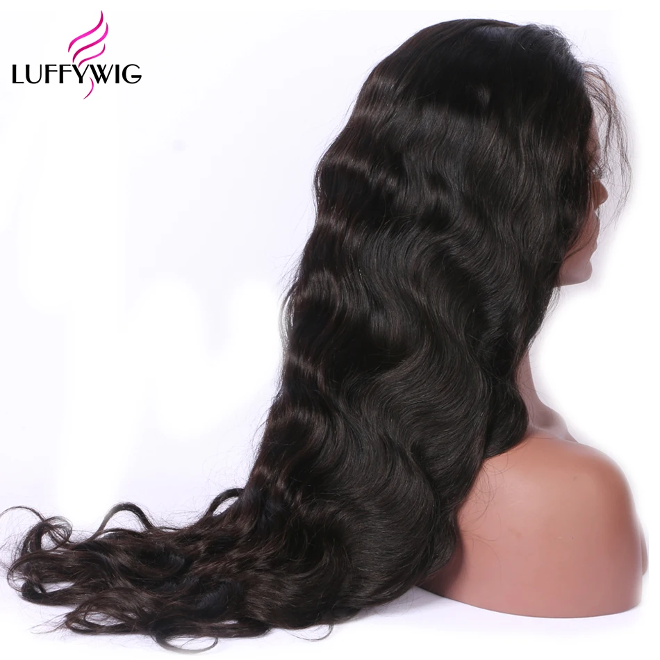 LUFFYHAIR 13x6 кружевной передний глубокий часть 250% плотность парик Remy бразильские волнистые человеческие волосы предварительно сорванные с Детские волосы для женщин