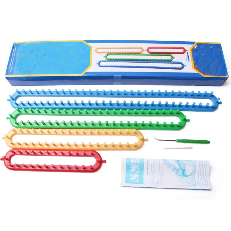 4 Sizeset Plastic Long Knitting Set Scarf Shawl Hat Socks Knitter Maker Knit DIY Women Craft Tools Accessory For Children Gift  (7)