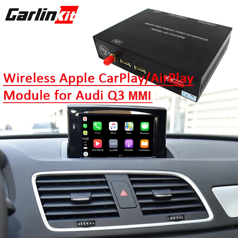 Carlinkit Aftermarket Беспроводной Apple Carplay для Q3 MMI решение модернизации с обратным Камера для Audi Q3