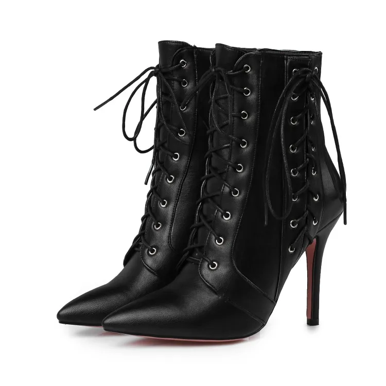 

Big Size 9 10 11-16 boots women shoes ankle boots for women ladies boots Willow cross binding side zipper