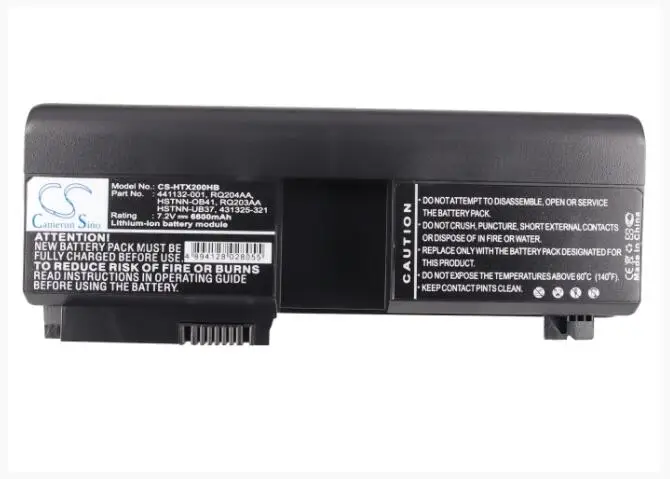 Cameron sino 6600 мА/ч, батарея для hp Pavilion tx1000 tx1000Z tx1001AU tx1001XX tx1002AU HSTNN-XB37 RQ203AA RQ204AA