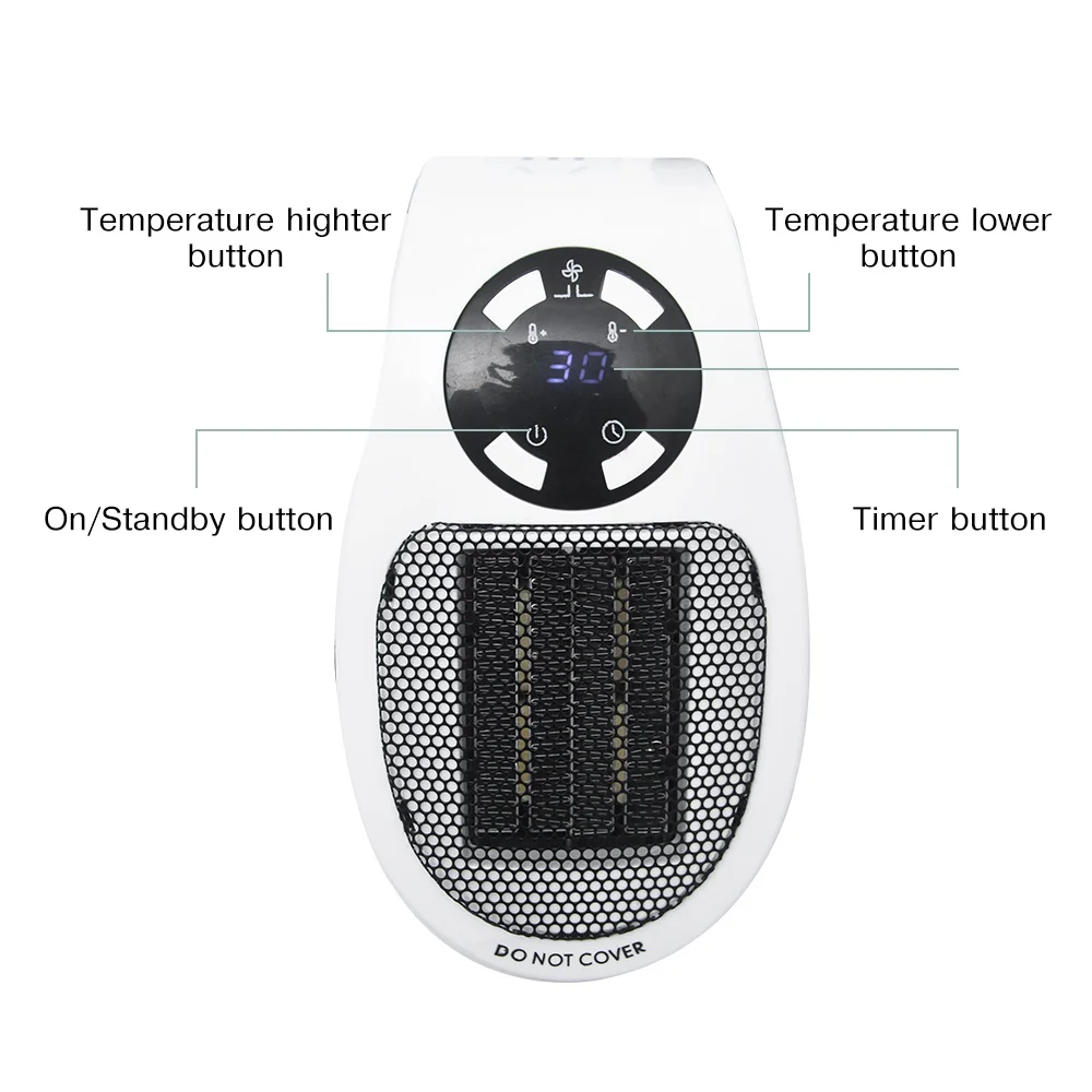 Kopen 220V 500W Draagbare Elektrische Kachel Mini Ventilator Kachel Desktop Huishouden Muur Handige Verwarming Kachel Radiator Warmer Machine voor winter