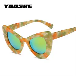 YOOSKE кошачий глаз солнцезащитные очки Винтаж дикий Черепаховые Солнцезащитные очки Для женщин Street очки для стрельбы Ретро толстая оправа