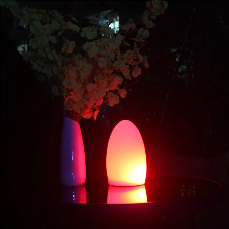SK-LF04(D11* H19cm) светодиодный ночник яйцо из полиэтилена лампы перезаряжаемые кофе бар мебель для рождественского декора 50 шт./лот