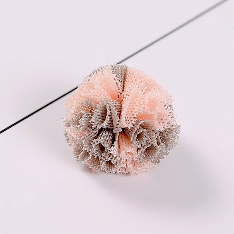60pcs DIY Bouncy Ball Chiffon Flower Elastic Chiffon Ball Flower Hair Accessories for making Hair Clips Hair ties Home Ornament