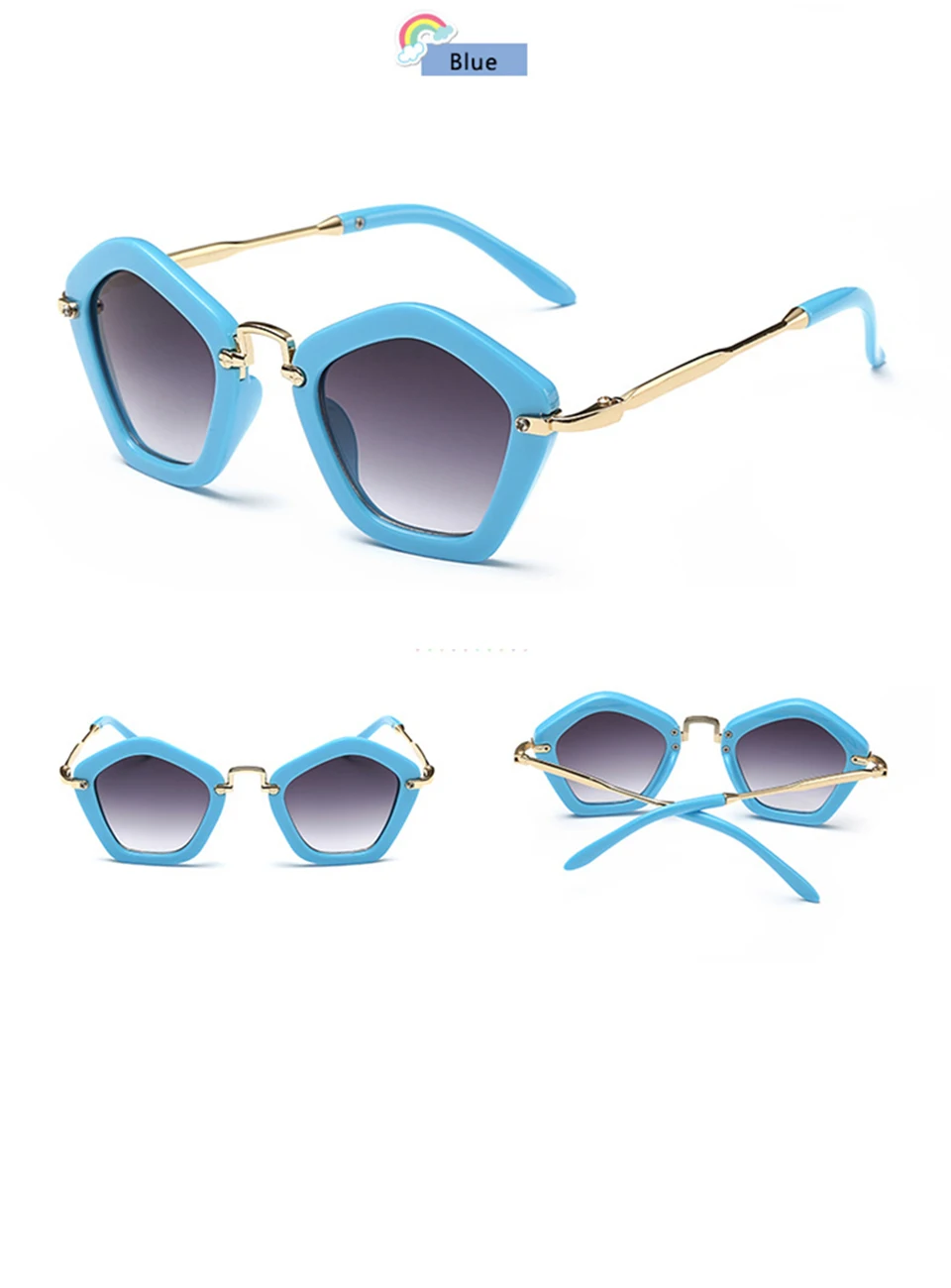 RHAMAI Kids Sunglasses 2019 Brand Trendy Polygon Children Boys Girls Sun Glasses Sun Shades Baby Glasses Eyeglasses Goggles (5)