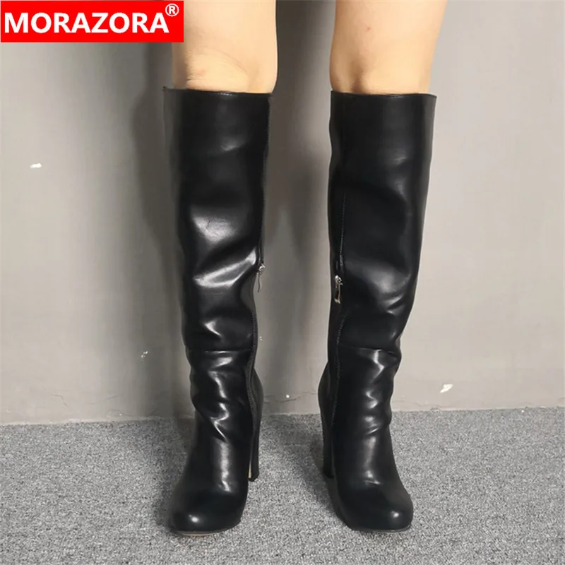 womens black knee high dress boots