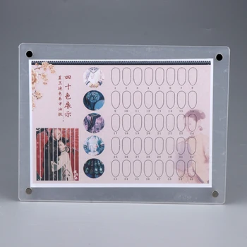 

Professional 40 Colors Nail Polish Display Chart Book,Fashion Photo Frame Design Color Card Acrylic Stand Board