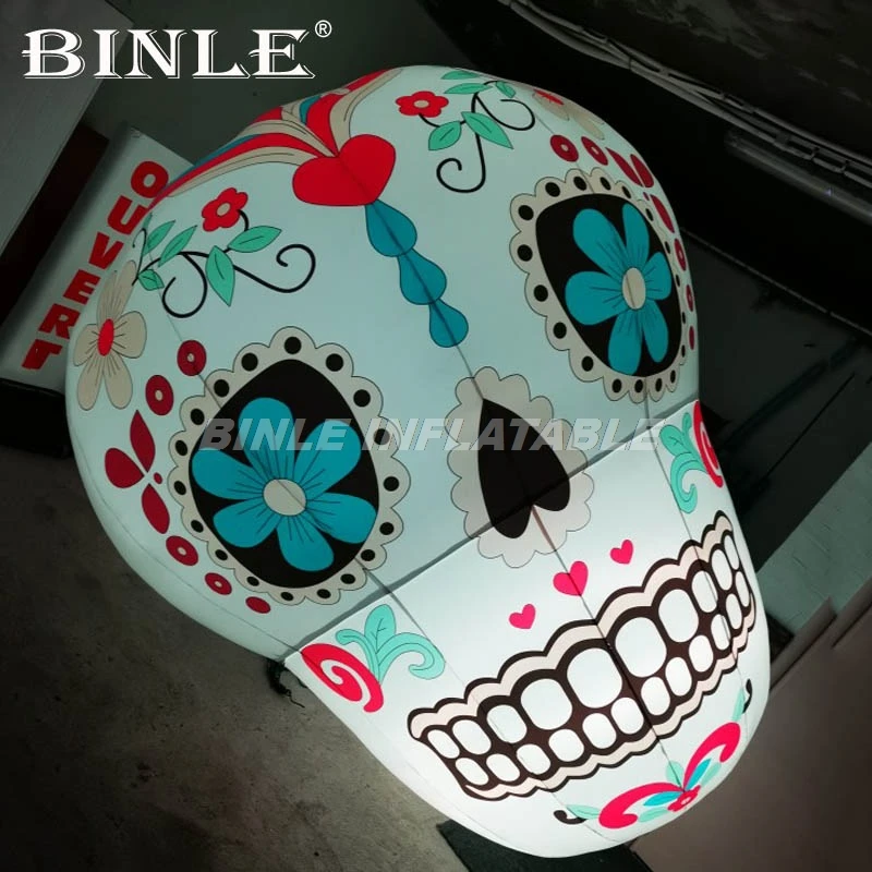 Customized colorful LED Halloween inflatable skull head skeleton decoration for party use 20 sheets decor batik rice paper blank fu character square new year party decoration duilian cut ink brush child