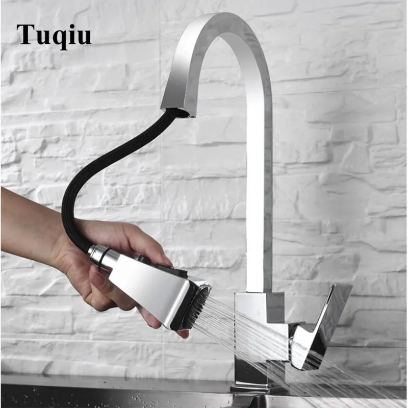 

Pull Out Kitchen Faucet Chrome/white/black Kitchen Sink Mixer Tap 360 degree rotation kitchen mixer taps Kitchen Tap