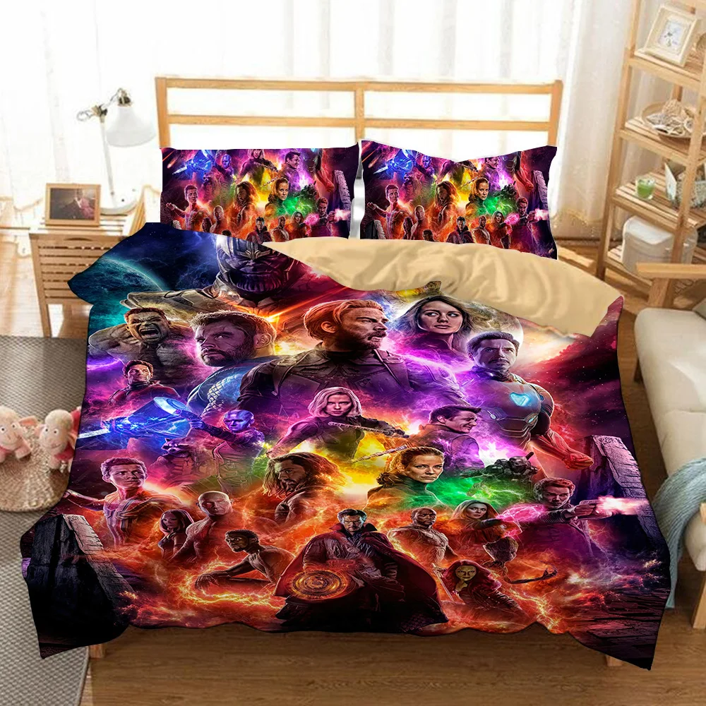  Marvel Avengers Alliance 3D Thanos bedding set iron Man The Captain America Thor The Incredible Hul