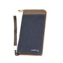 Новинка, Мужской дизайнерский кошелек, повседневный холщовый кошелек, длинный большой клатч, Ретро стиль, Carteira, держатель для карт