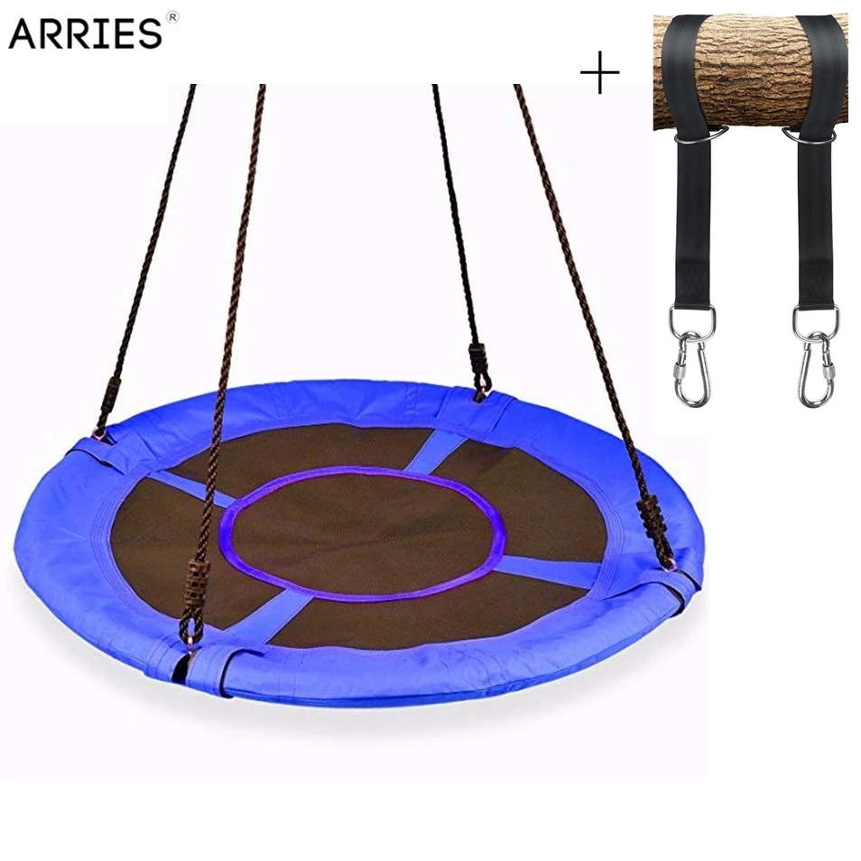 Columpio colgante redondo para niños, Columpio de árbol para jardín, Patio, muebles de jardín de 80CM de diámetro|Columpios para el patio| - AliExpress