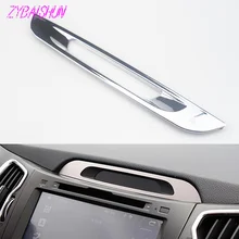 Подходит для Kia Sportage R 2012 2013 Автомобильная центральная консоль DVD выход ABS хромированная отделка стикер