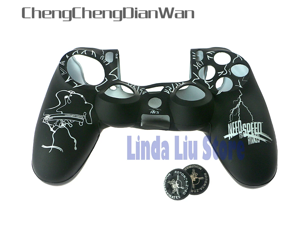 Chengchengdianwan Per Need For Speed Custodia In Silicone Grip Copertura Della Pelle Con Joystick Grip Con Il Pacchetto Per Ps4 Wireless Controller