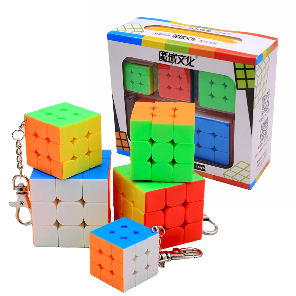 5 шт. мини 3x3x3 скоростной магический куб с комплектом брелоков Moyu Mofang Jiaoshi MF3S 3x3 Neo