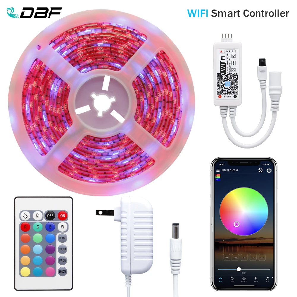 [DBF]5050 Светодиодная лента RGB/RGBW/RGBWW 5 м 300 светодиодов ленточный светильник + RGB/RGBW Wi Fi