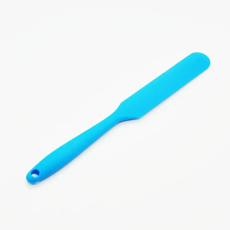 1 шт. длинная ручка силиконовый шпатель Миксер для крема для торта жидкое тесто для выпечки скребок Кондитерские инструменты кухонные аксессуары - Цвет: Синий