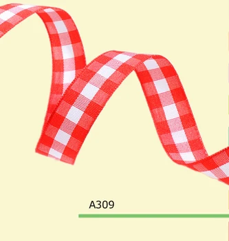

100yards/roll 1 Inch(25mm) Red And White Plaid Christmas Ribbon