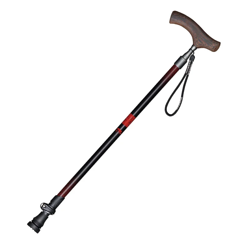 Pioneer viejo bastón telescópico de Trekking muleta Mango en T nórdicos Polo de Trekking agarre senderismo ancianos caminar Baston