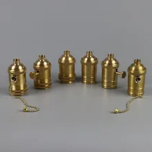 E27/E26 латунный держатель для лампы, электрический светильник, цоколь, адаптер, зубчатое кольцо, лампа, сделай сам, лампа Эдисона